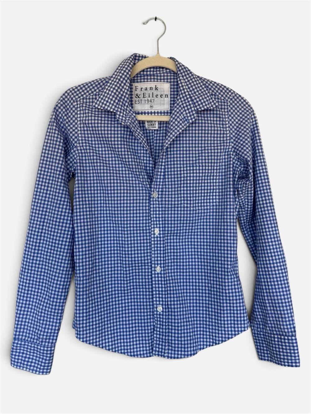 Frank & Eileen Blue Gingham Cotton Shirt - women’s